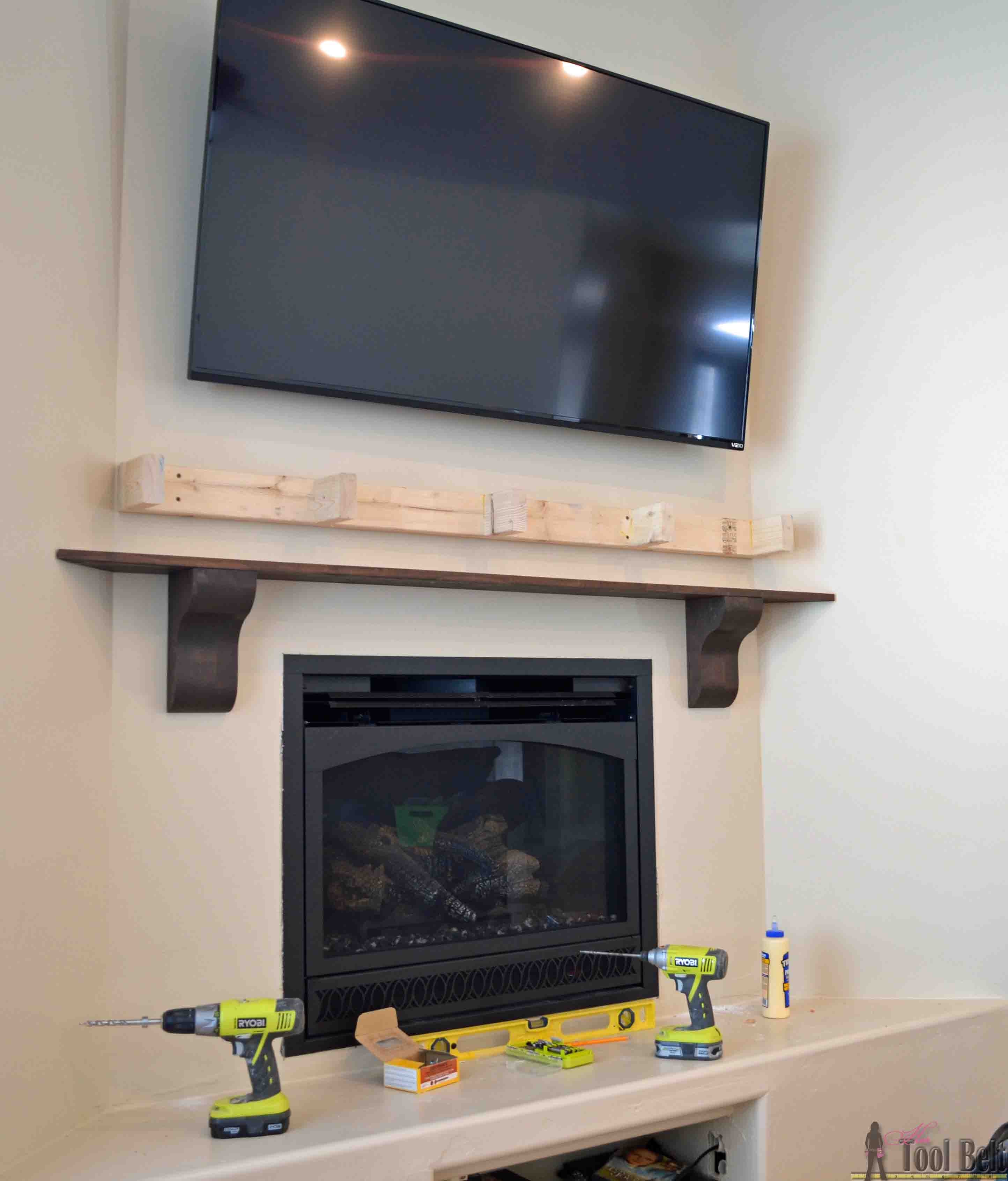 Best ideas about DIY Fireplace Surround And Mantel
. Save or Pin DIY Fireplace Mantel Shelf Her Tool Belt Now.