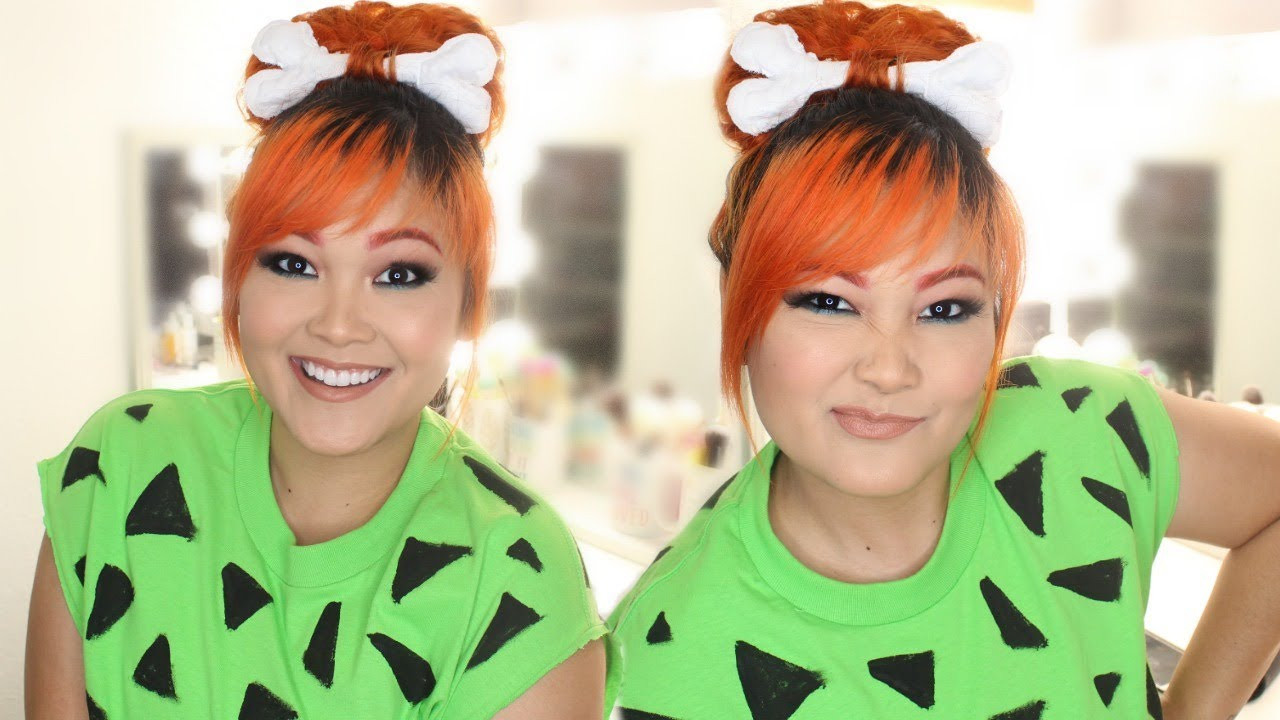 Best ideas about DIY Flintstones Costume
. Save or Pin DIY Pebbles Flintstones Halloween Costume Hair Makeup Now.