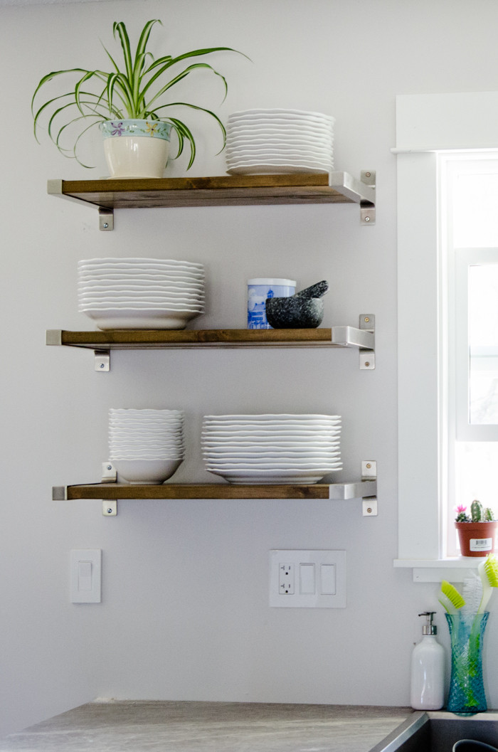 Best ideas about DIY Floating Kitchen Shelves
. Save or Pin DIY Open Shelving for our Kitchen Lemon Thistle Now.