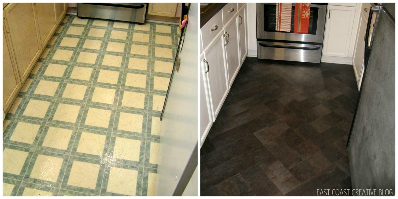 Best ideas about DIY Floor Tile
. Save or Pin DIY Herringbone "Tile" Floor Using Peel & Stick Vinyl Now.