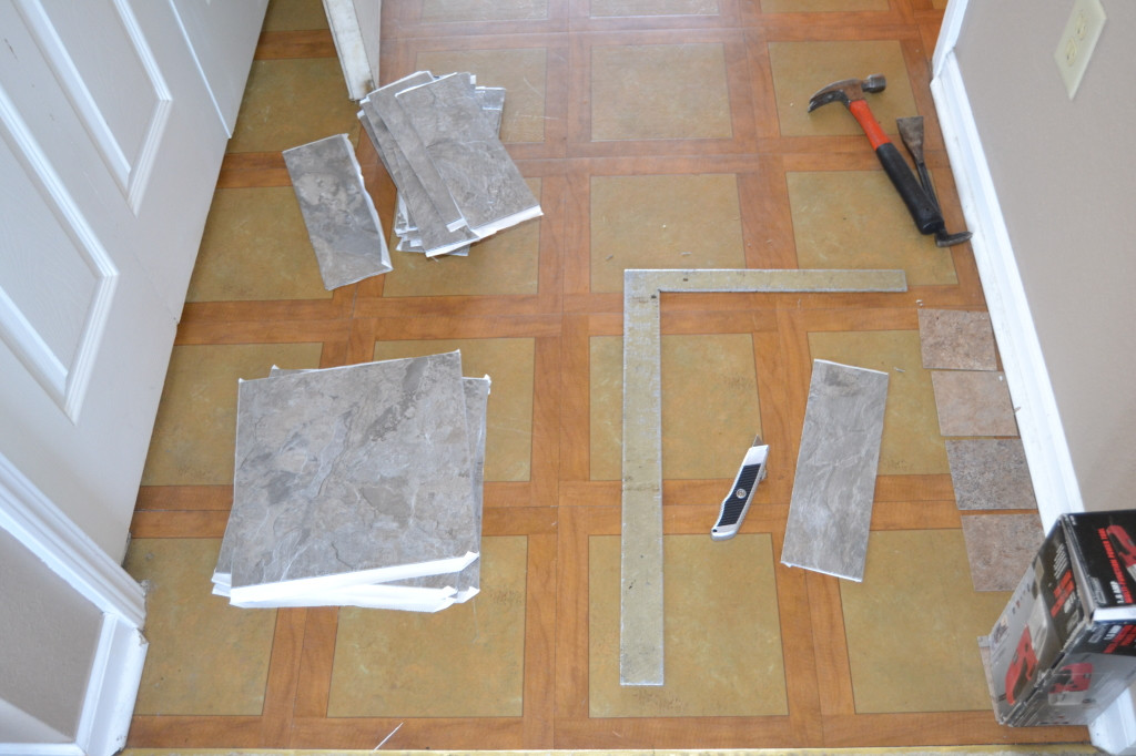 Best ideas about DIY Flooring Tile
. Save or Pin DIY Herringbone [Peel n Stick] Tile Floor Now.