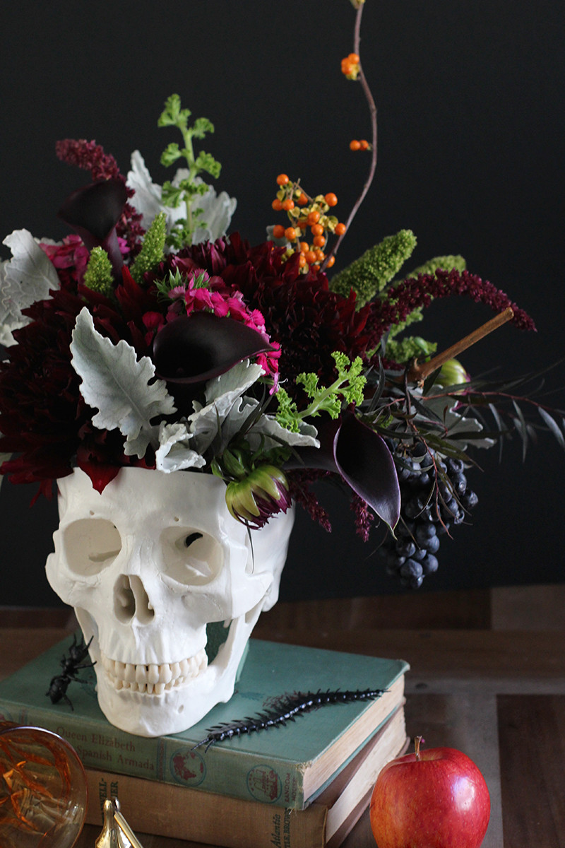 Best ideas about DIY Flower Centerpieces
. Save or Pin DIY Floral Skull Centerpiece – HonestlyYUM Now.