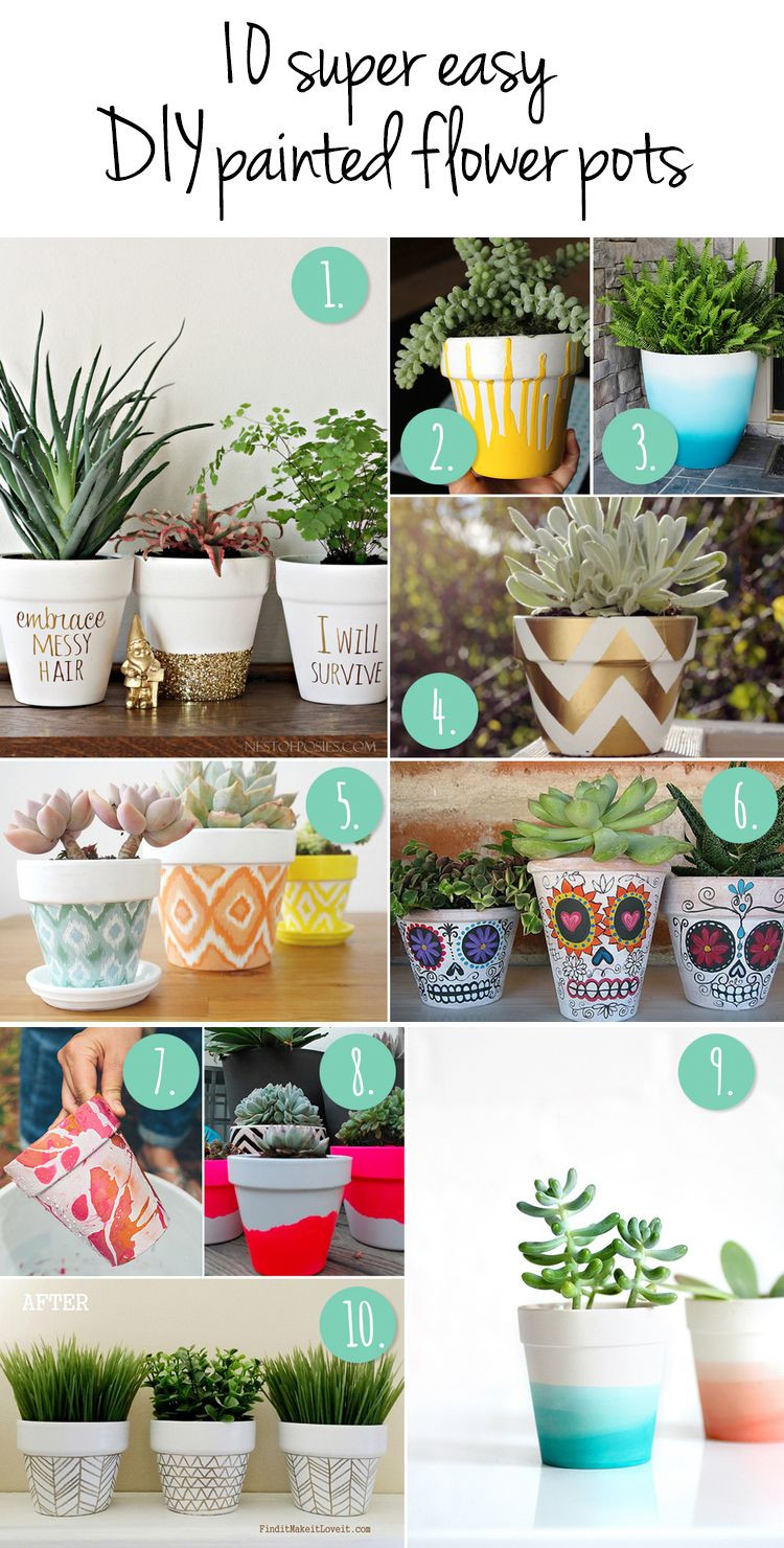 Best ideas about DIY Flower Pots
. Save or Pin 10 More DIY Flower Pot Painting Ideas Now.