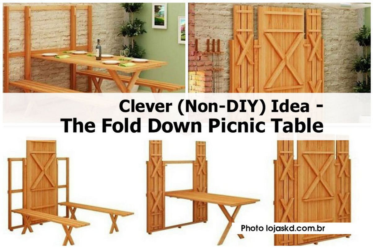 Best ideas about DIY Fold Down Table Plans
. Save or Pin Clever Non DIY Idea The Fold Down Picnic Table Now.