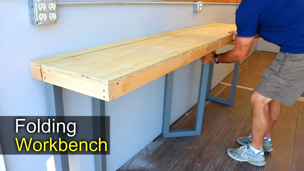 Best ideas about DIY Fold Down Workbench
. Save or Pin DIY Folding Workbench How To shipping container shop Now.