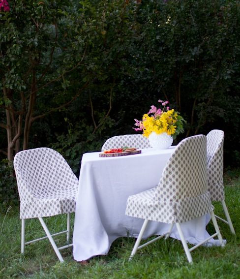 Best ideas about DIY Folding Chair Cover
. Save or Pin DIY folding chair slipcover tutorial Now.