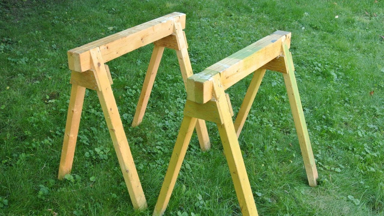 Best ideas about DIY Folding Sawhorse
. Save or Pin Making simple sturdy sawhorses from 2x4 lumber Now.
