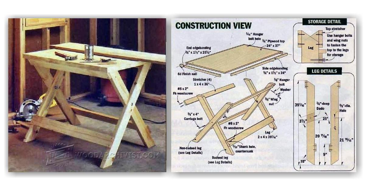 Best ideas about DIY Folding Table Plans
. Save or Pin DIY Folding Work Table • WoodArchivist Now.