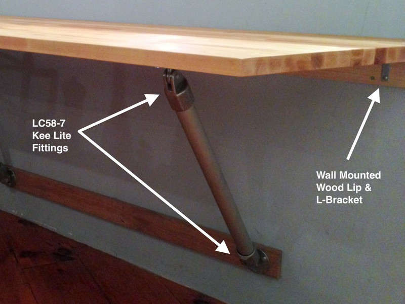 Best ideas about DIY Folding Wall Table
. Save or Pin Mounting a countertop between a cabinet and a wall DIY Now.