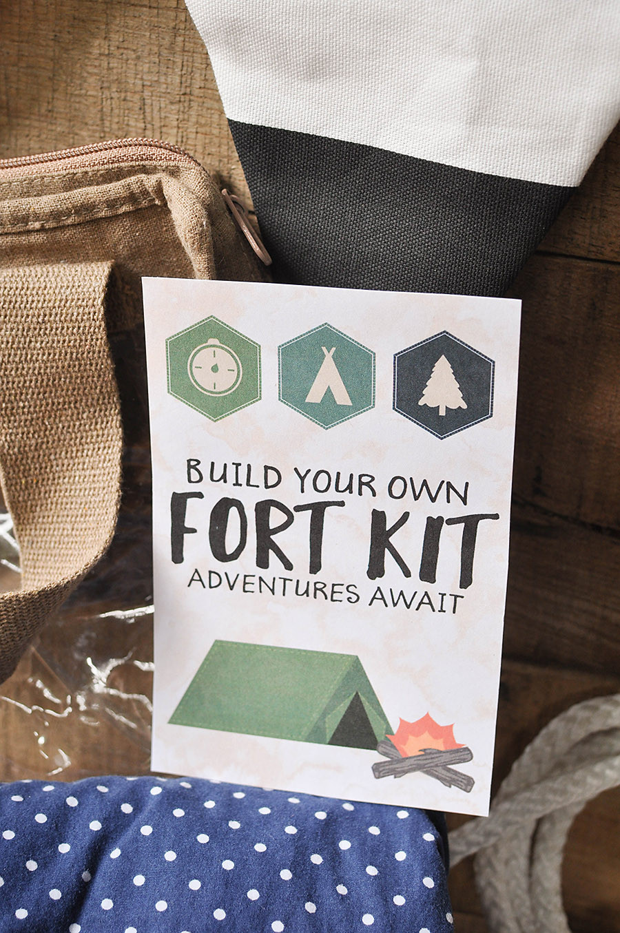 Best ideas about DIY Fort Kits
. Save or Pin DIY Fort Kit with a Free Printable Gift Tag Our Now.