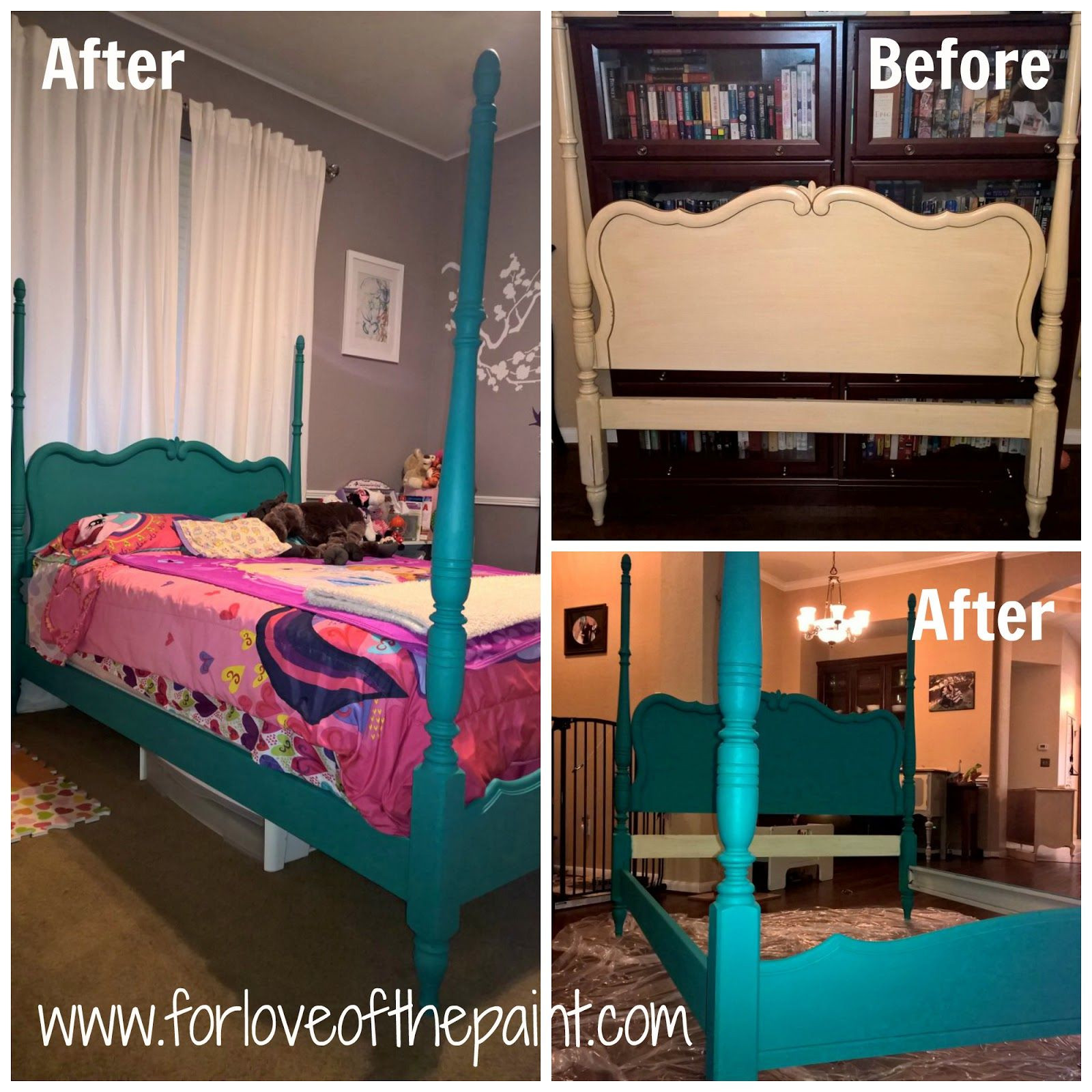 Best ideas about DIY Four Poster Bed
. Save or Pin Before and After Vintage Four Poster Bed in Annie Sloan Now.