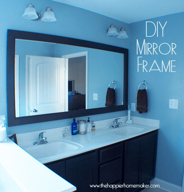 Best ideas about DIY Frame Bathroom Mirror
. Save or Pin DIY Bathroom Mirror Frame with Molding Now.