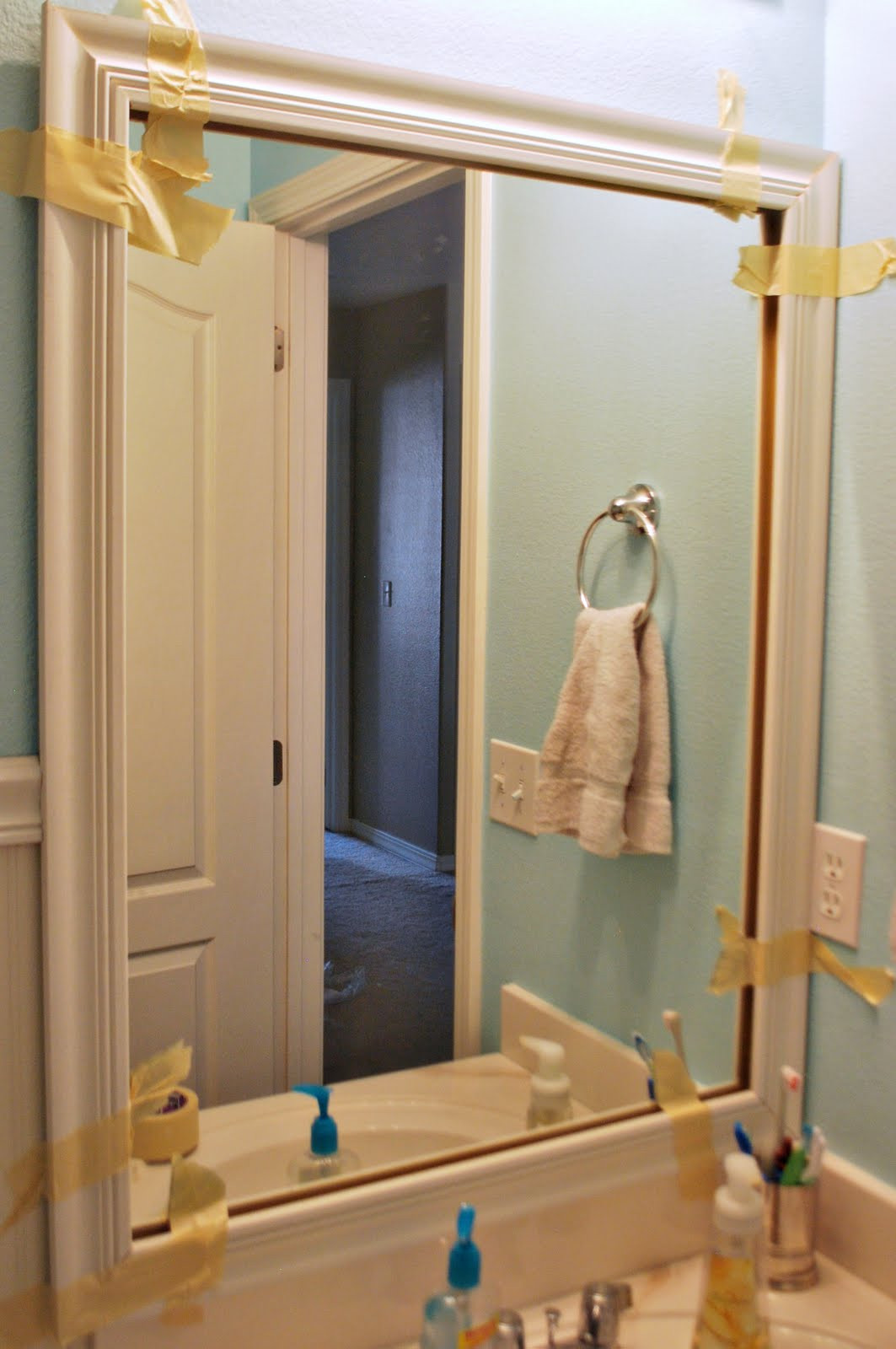 Best ideas about DIY Frame Bathroom Mirror
. Save or Pin Loving Your Space DIY Mirror Framing Now.