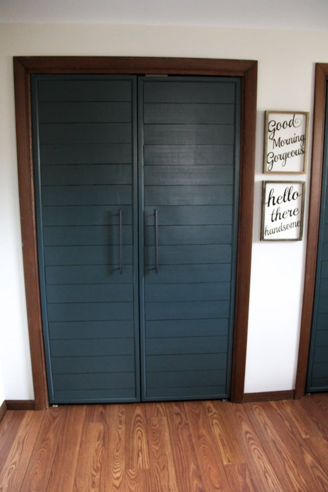 Best ideas about DIY French Doors
. Save or Pin Bi fold to Faux Shiplap French Closet Doors Bright Green Now.
