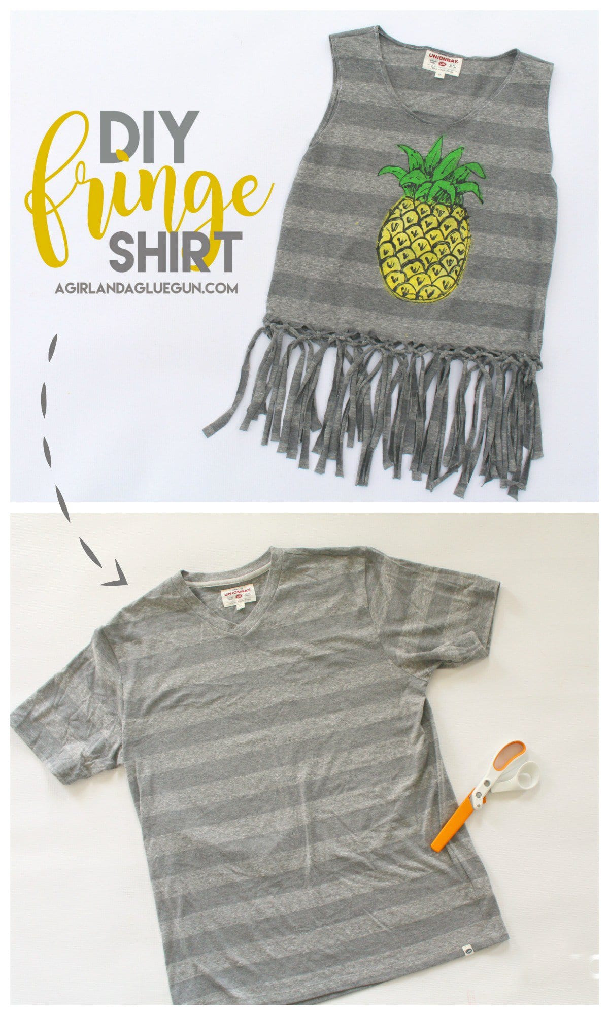 Best ideas about DIY Fringe Shirt
. Save or Pin How to Make Fringe Tank The Polka Dot Chair Now.