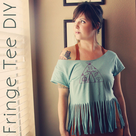 Best ideas about DIY Fringe Shirt
. Save or Pin Roots and Feathers Violet Bella Fringe Tee Shirt DIY Now.