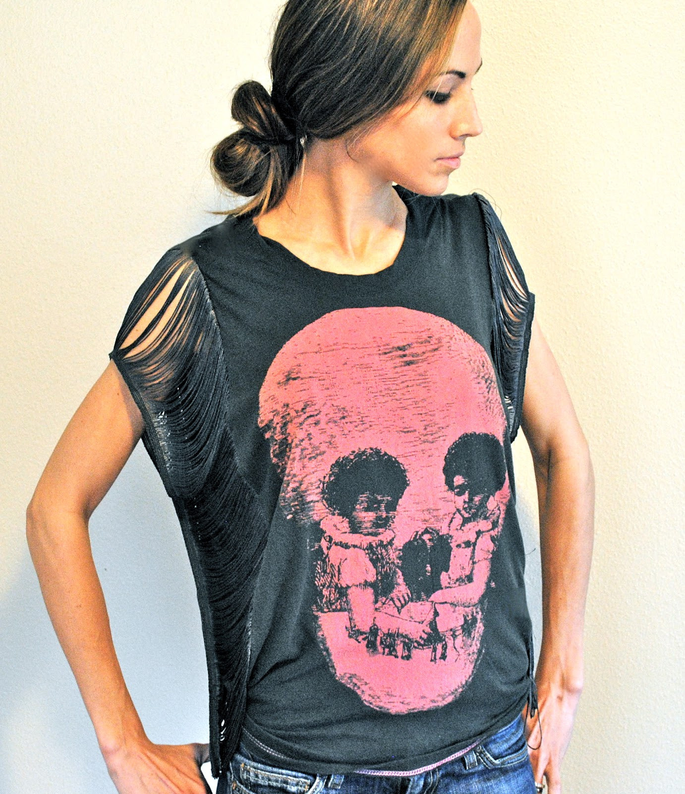 Best ideas about DIY Fringe Shirts
. Save or Pin Trash To Couture DIY Fringe Sleeve Seam Tee Now.