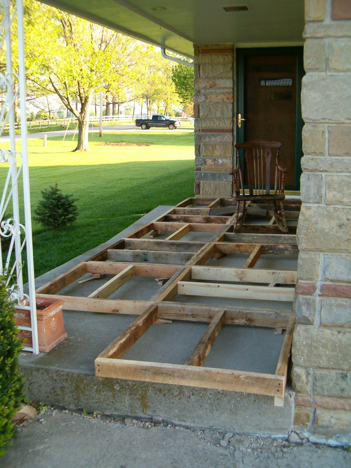 Best ideas about DIY Front Porches
. Save or Pin Redo Redux Revisiting Past Projects Pallet Wood Front Porch Now.