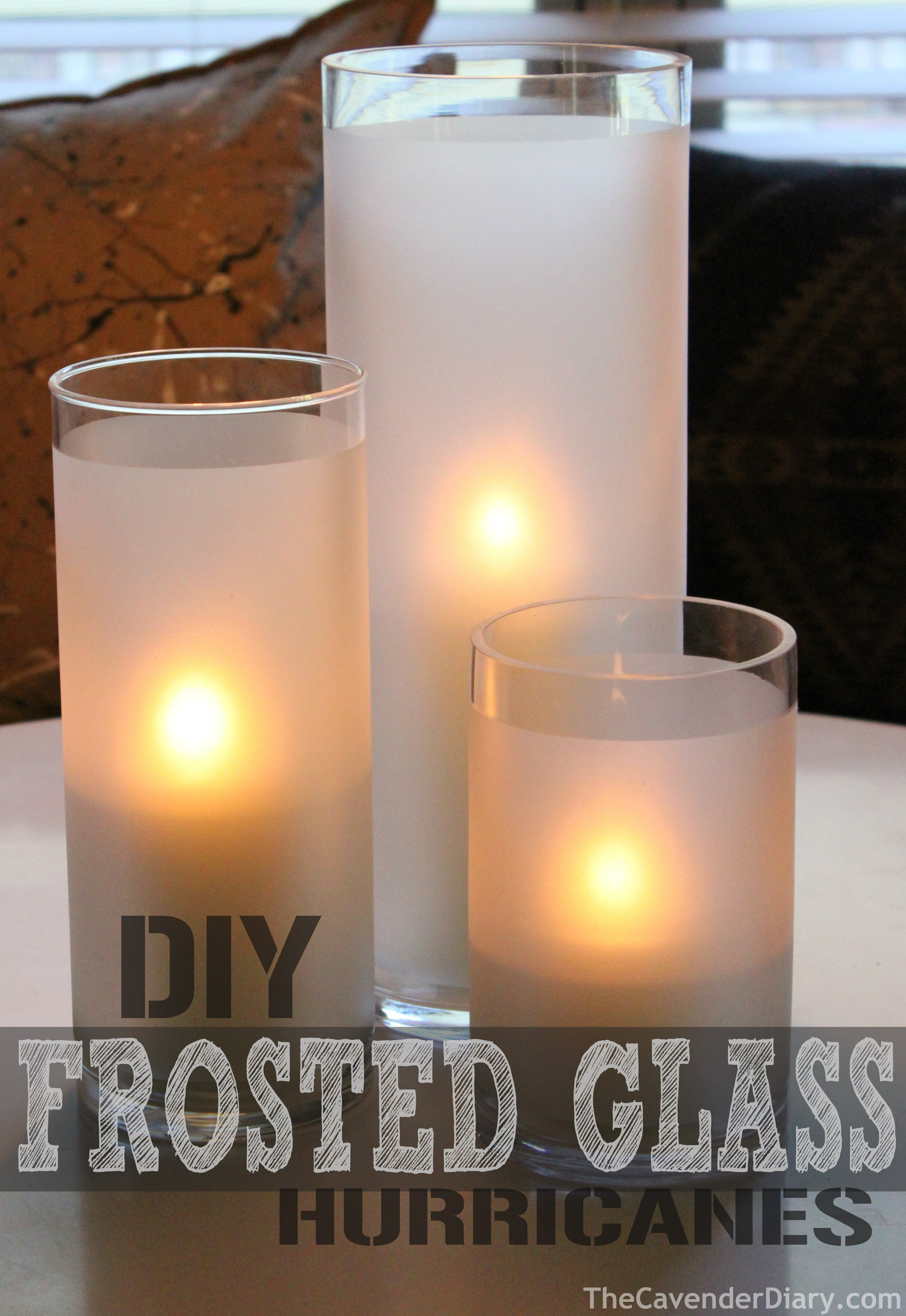 Best ideas about DIY Frosted Glass
. Save or Pin Frosted Glass Hurricanes Now.