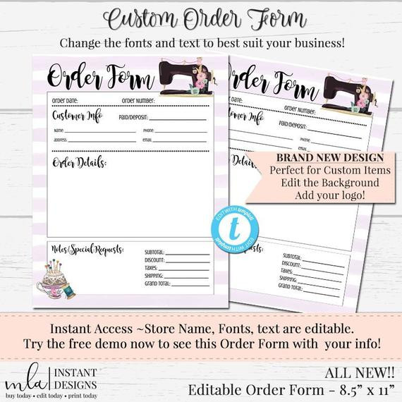 Best ideas about DIY Full Form
. Save or Pin Custom Order Form Editable Order Form DIY Order Form Full Now.