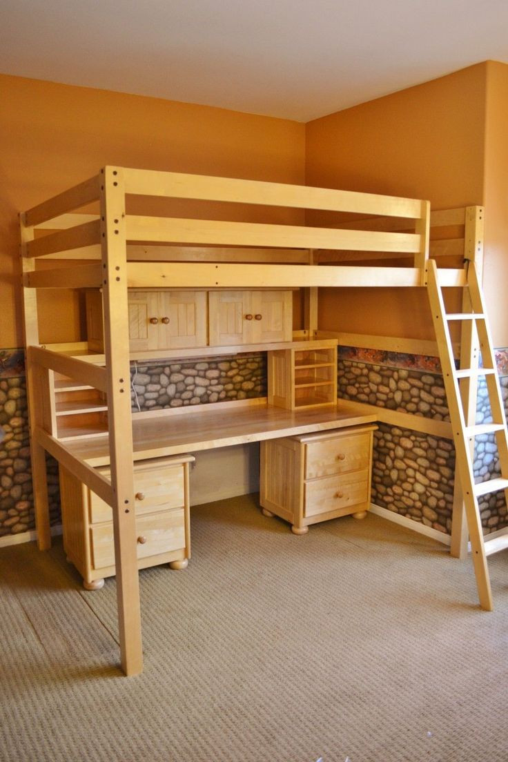 Best ideas about DIY Full Size Loft Bed
. Save or Pin Children’s Student Full Sized Loft Bed and Desk System Now.