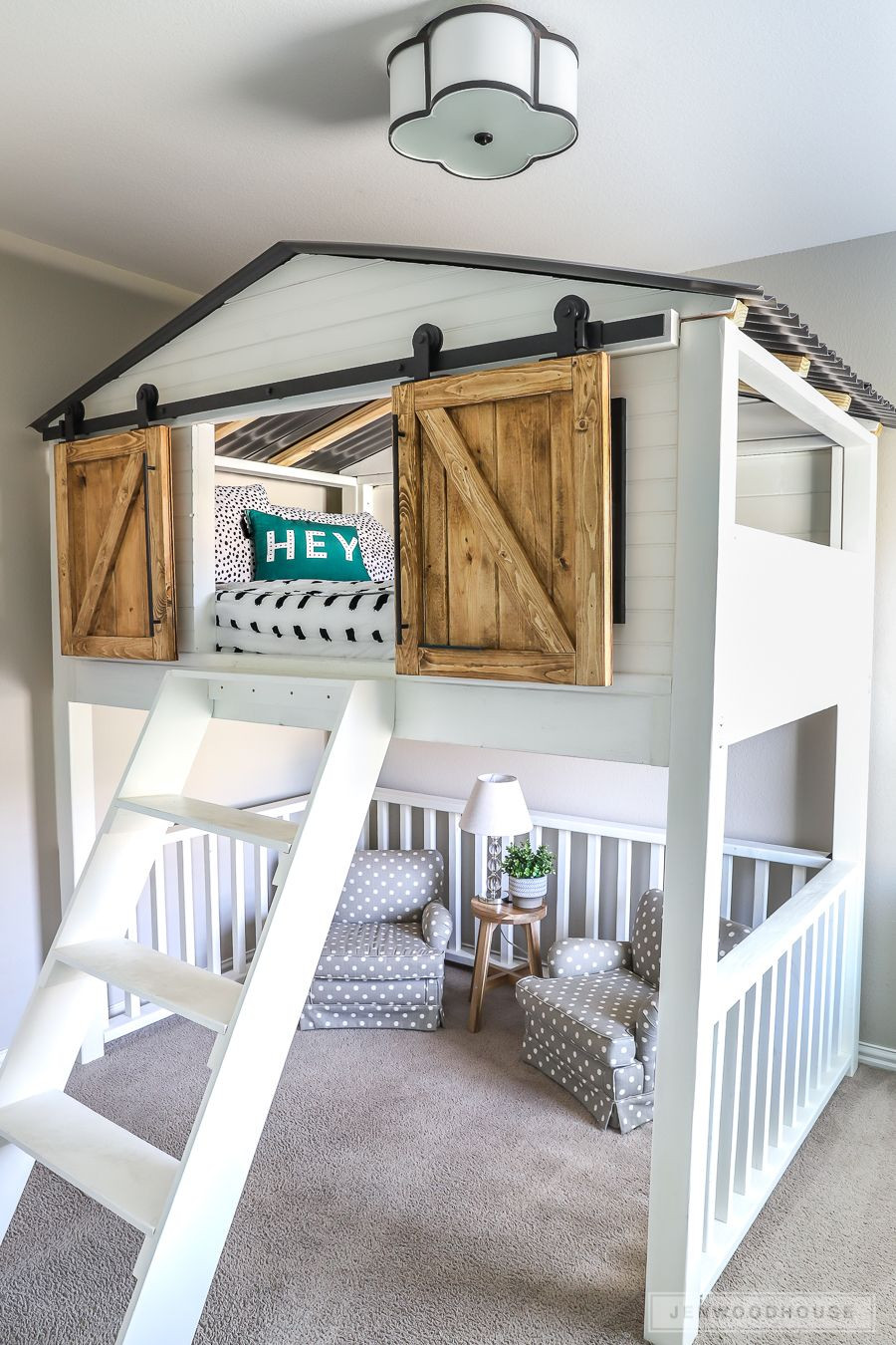 Best ideas about DIY Full Size Loft Bed
. Save or Pin How To Build A DIY Sliding Barn Door Loft Bed Full Size Now.