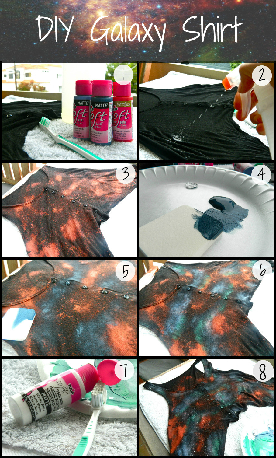Best ideas about DIY Galaxy Shirts
. Save or Pin DIY Galaxy Print Tank OBSESSED Now.