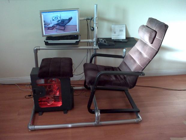 Best ideas about DIY Game Chair
. Save or Pin DIY gaming rig made from pipes Now.