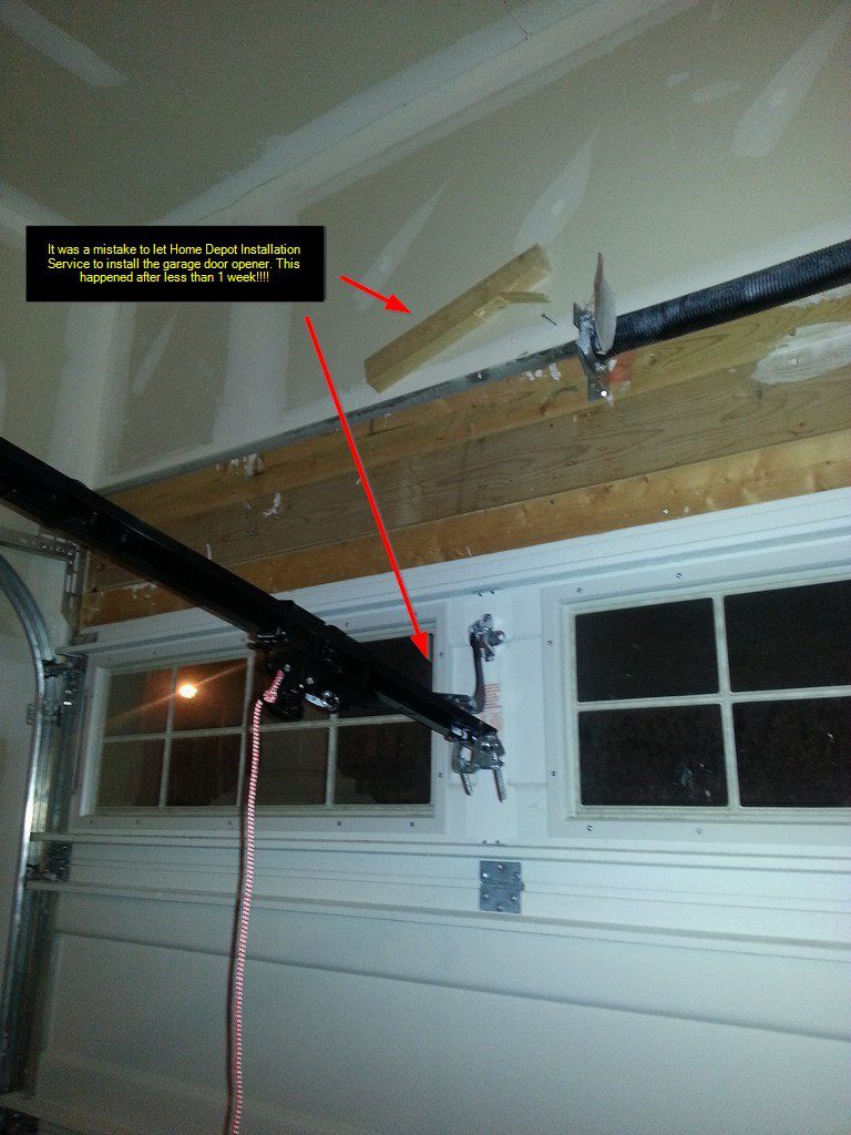 Best ideas about DIY Garage Door Openers
. Save or Pin DIY fix – Home Depot Installation Service Fail Garage Now.
