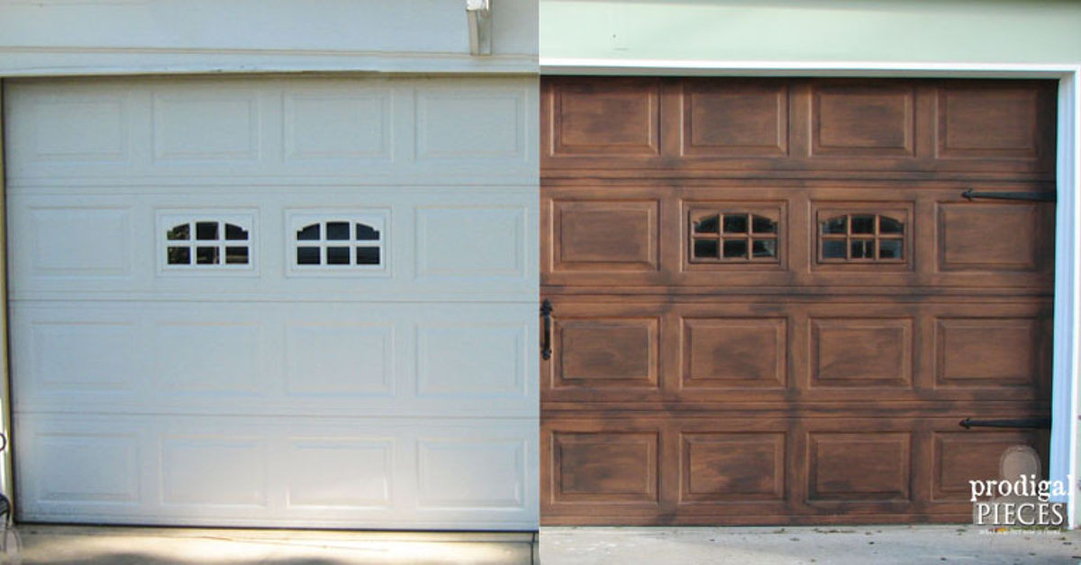 Best ideas about DIY Garage Door Windows
. Save or Pin DIY Faux Stained Wood Garage Door Tutorial Now.
