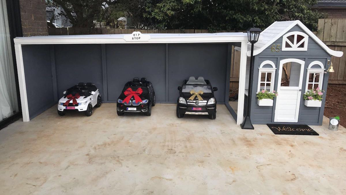 Best ideas about DIY Garage Near Me
. Save or Pin Mom Gives Kids Playhouse a DIY Twist By Adding a 3 Car Now.