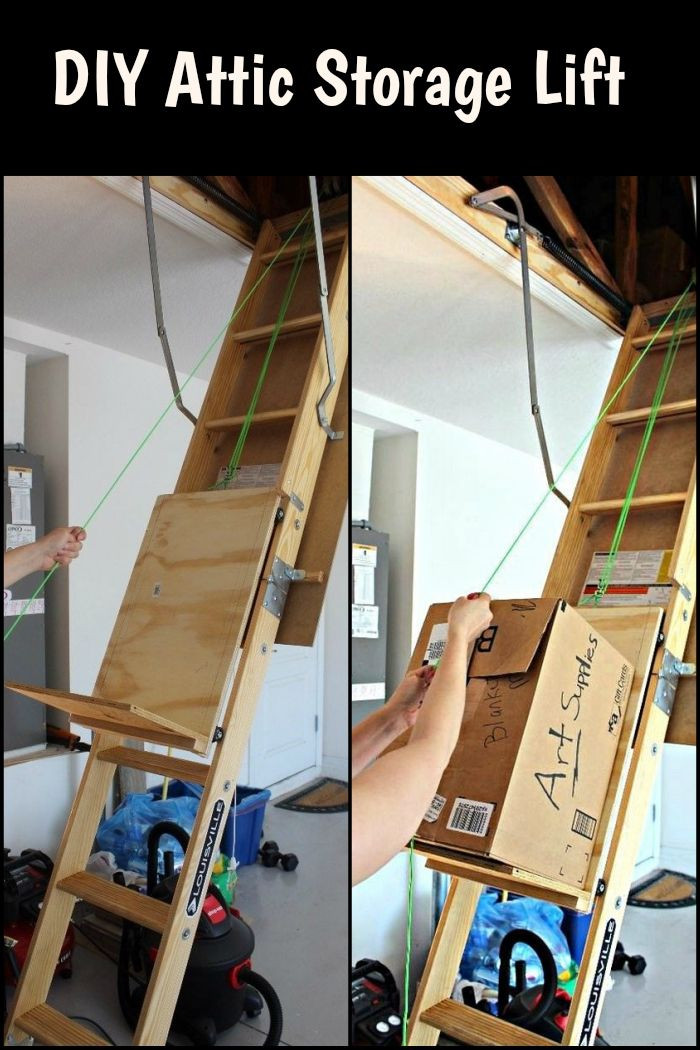 Best ideas about Diy Garage Storage Lift
. Save or Pin Store items in your attic with ease with this DIY attic Now.