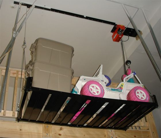 Best ideas about Diy Garage Storage Lift
. Save or Pin Powered electric hoist which includes a metal platform for Now.