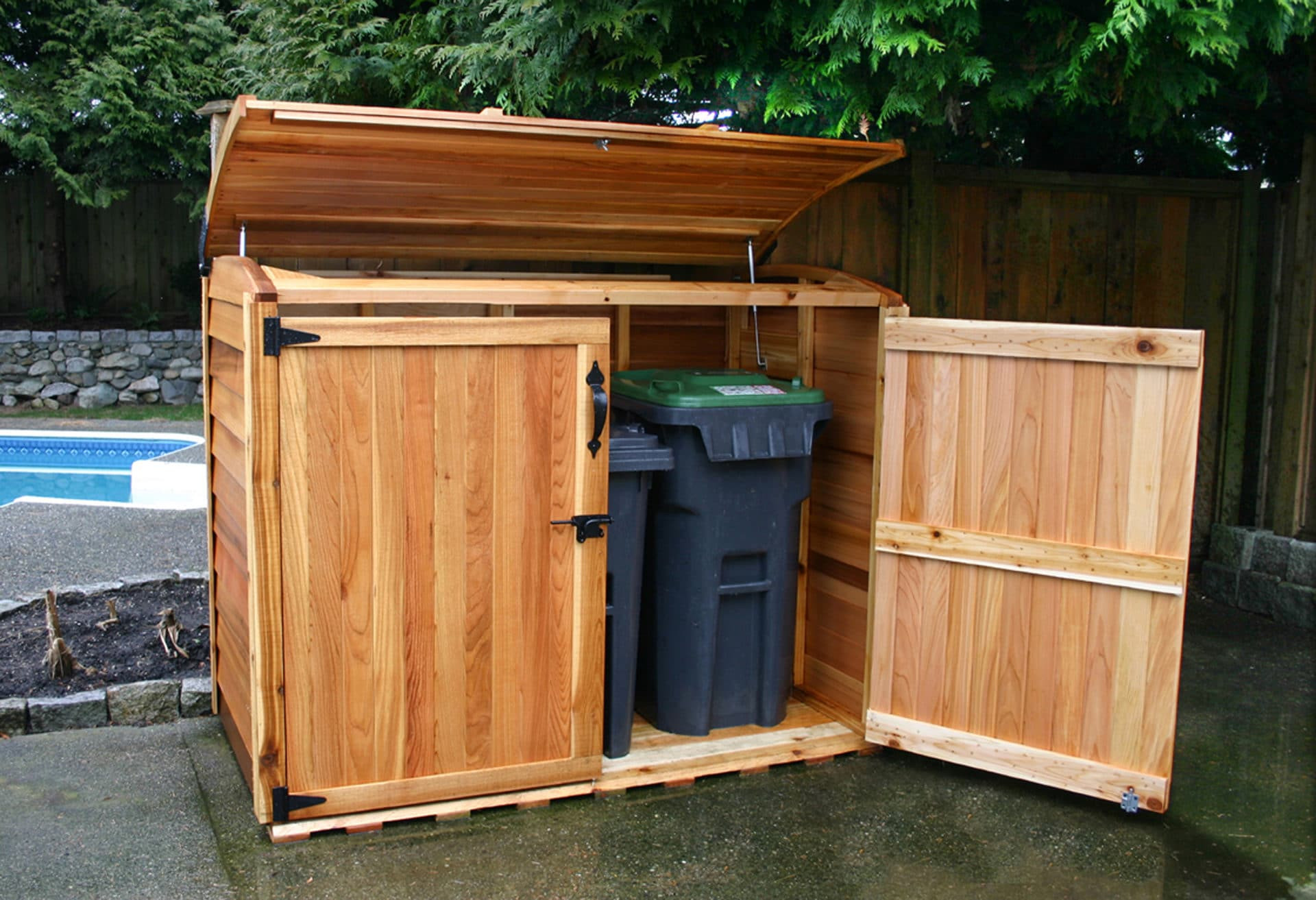 Best ideas about DIY Garbage Can Storage
. Save or Pin Garbage Can Storage Waste Management Shed Now.