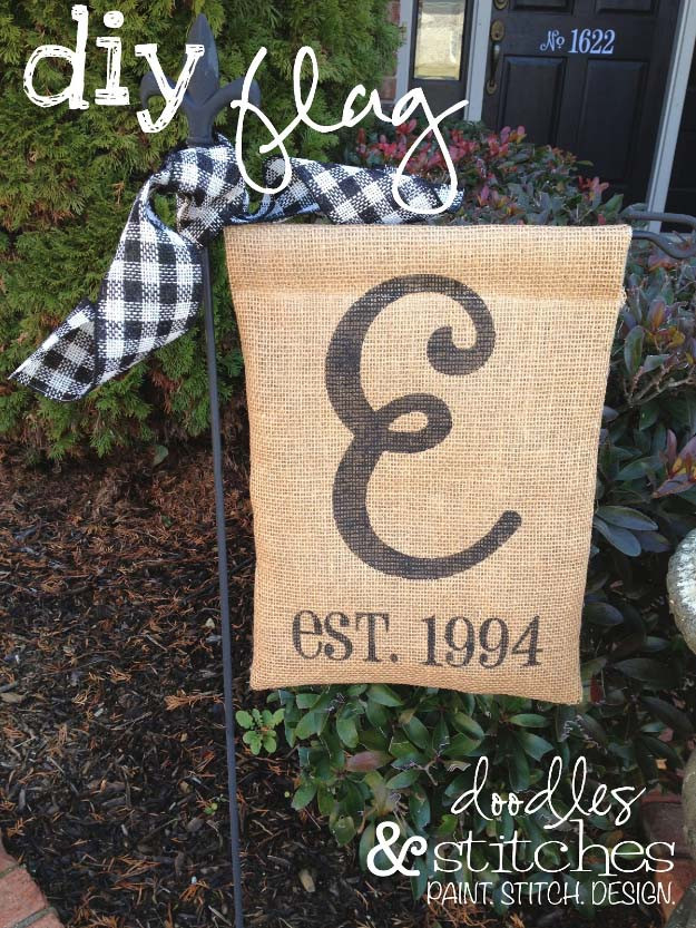 Best ideas about DIY Garden Flag
. Save or Pin 50 Creative DIY Projects Made with Burlap Now.