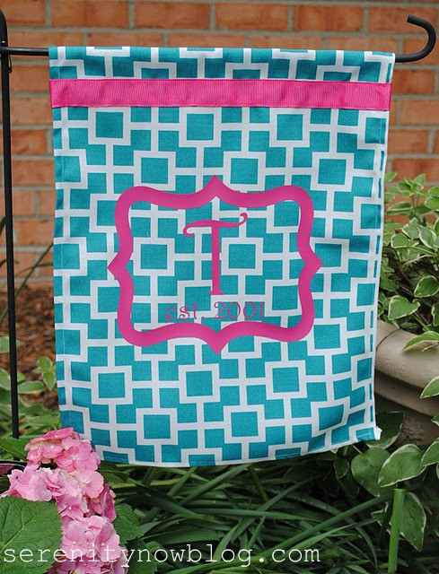 Best ideas about DIY Garden Flag
. Save or Pin Serenity Now DIY Monogram Garden Flag Now.