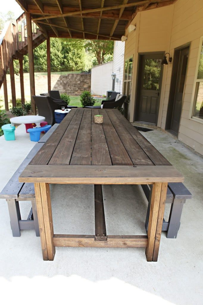 Best ideas about DIY Garden Tables
. Save or Pin Extra Long DIY Outdoor Table florida Now.