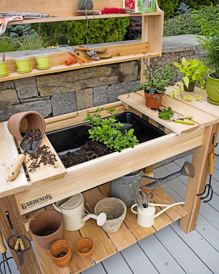 Best ideas about DIY Gardening Bench
. Save or Pin 231 best POTTING BENCH IDEAS images on Pinterest Now.