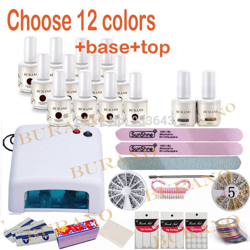 Best ideas about DIY Gel Nail Kit
. Save or Pin Burano choose 12 colors Uv nail kit set Gel nail kit Now.