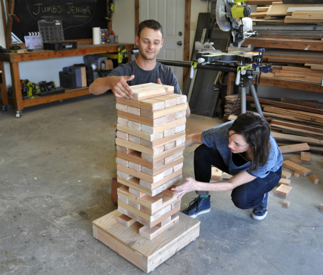 Best ideas about DIY Giant Jenga
. Save or Pin How to Make a DIY Giant Jenga Game DIY Pete Now.