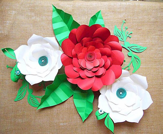 Best ideas about DIY Giant Paper Flowers
. Save or Pin DIY Giant flower templates DIY Paper flower kit SVG Now.