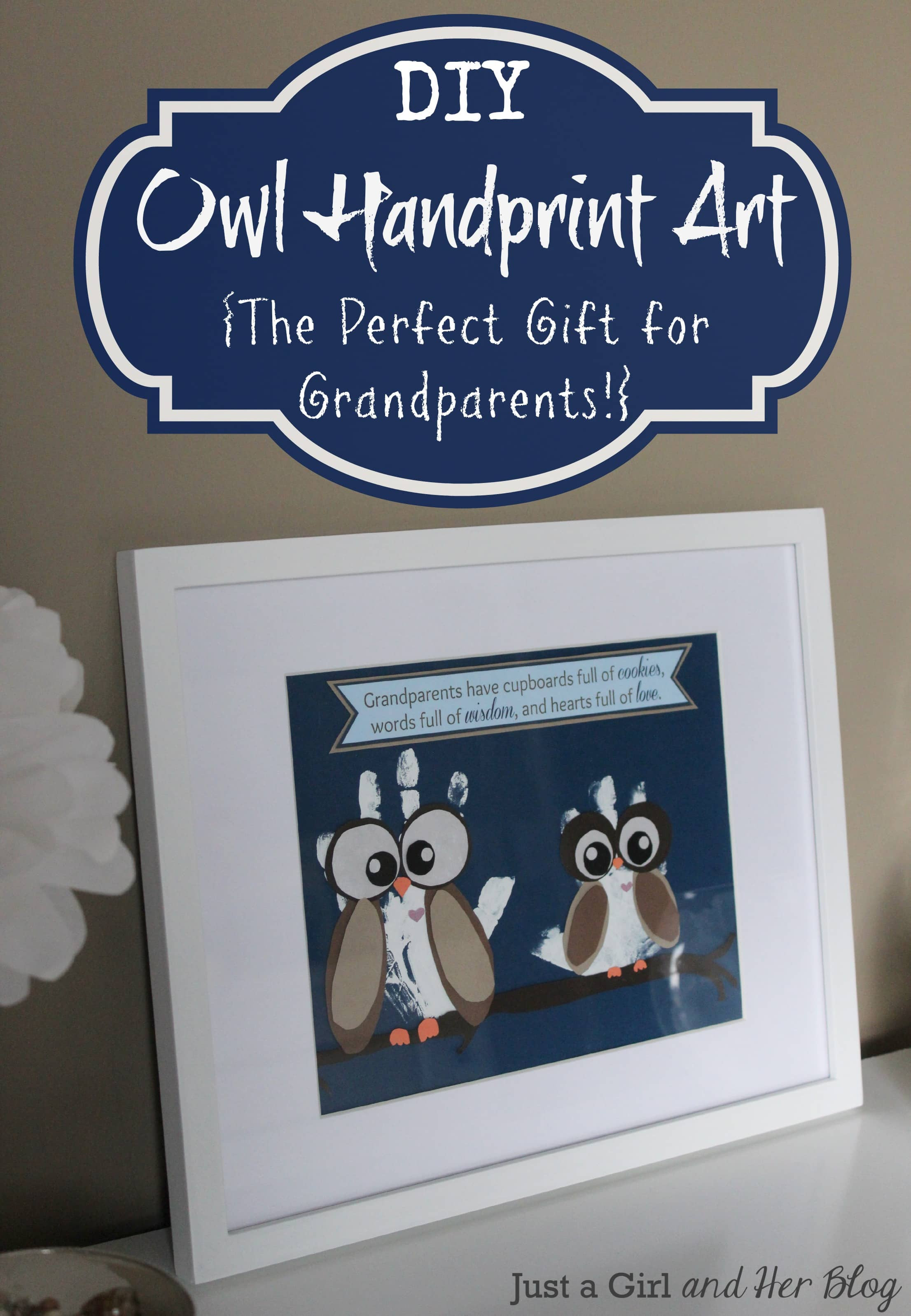 Best ideas about DIY Gift For Grandparents
. Save or Pin DIY Owl Handprint Art The Perfect Gift for Grandparents Now.