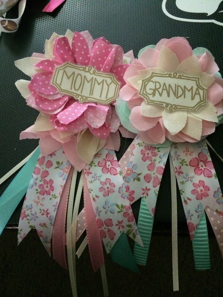 Best ideas about DIY Girl Baby Shower Decorations
. Save or Pin Mommy and grandma corsages for Emilys baby shower Now.