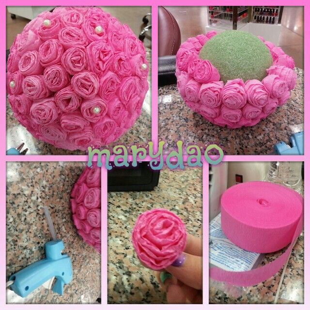 Best ideas about DIY Girl Baby Shower Decorations
. Save or Pin Flower ball DIY center piece decoration Now.