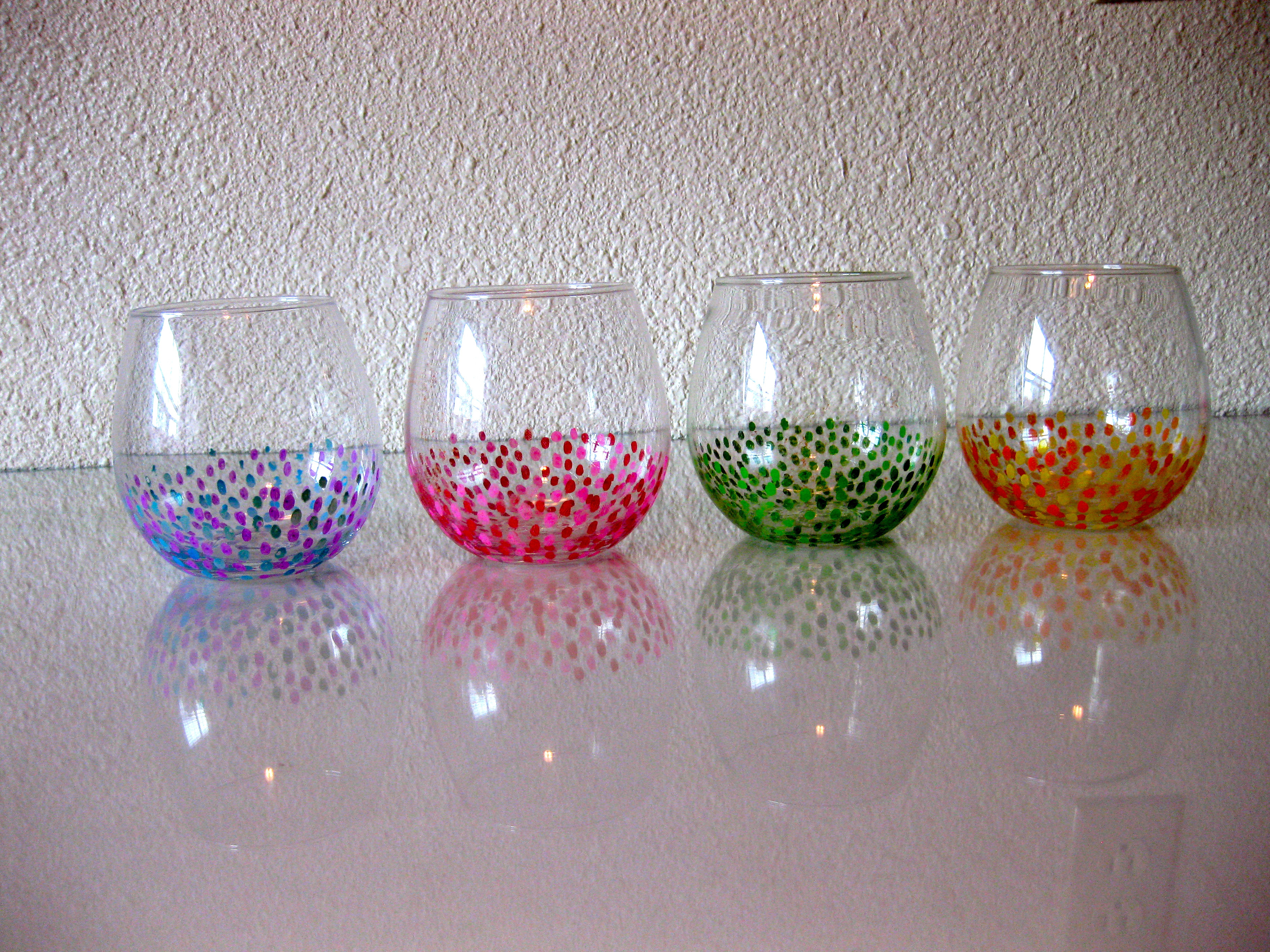Best ideas about DIY Glass Painting
. Save or Pin DIY Anthropologie Confetti Wine Glasses Now.