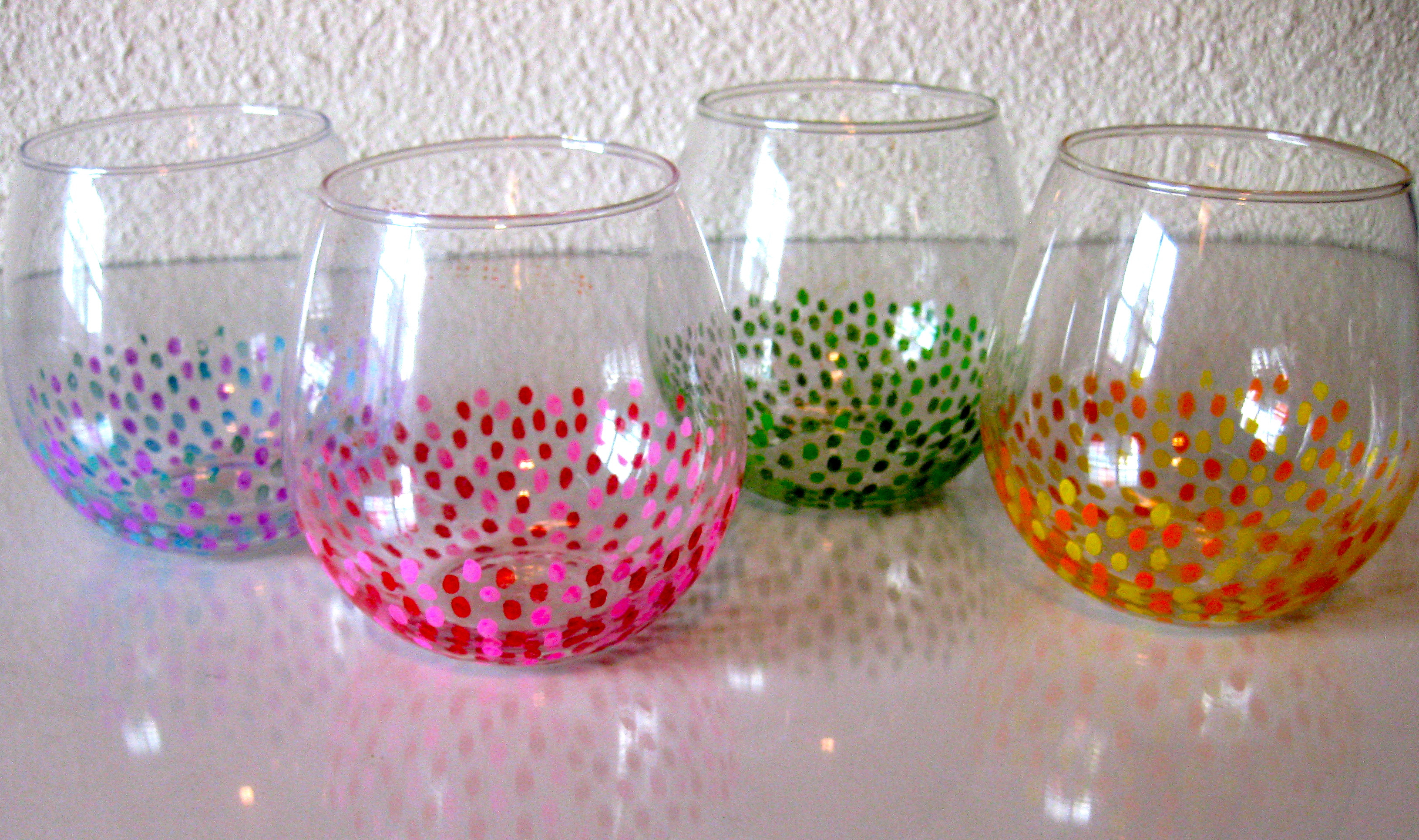 Best ideas about DIY Glass Painting
. Save or Pin DIY Anthropologie Confetti Wine Glasses Now.