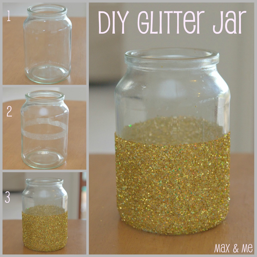 Best ideas about DIY Glitter Jar
. Save or Pin Max & Me Prettying up those Mason Jars Now.