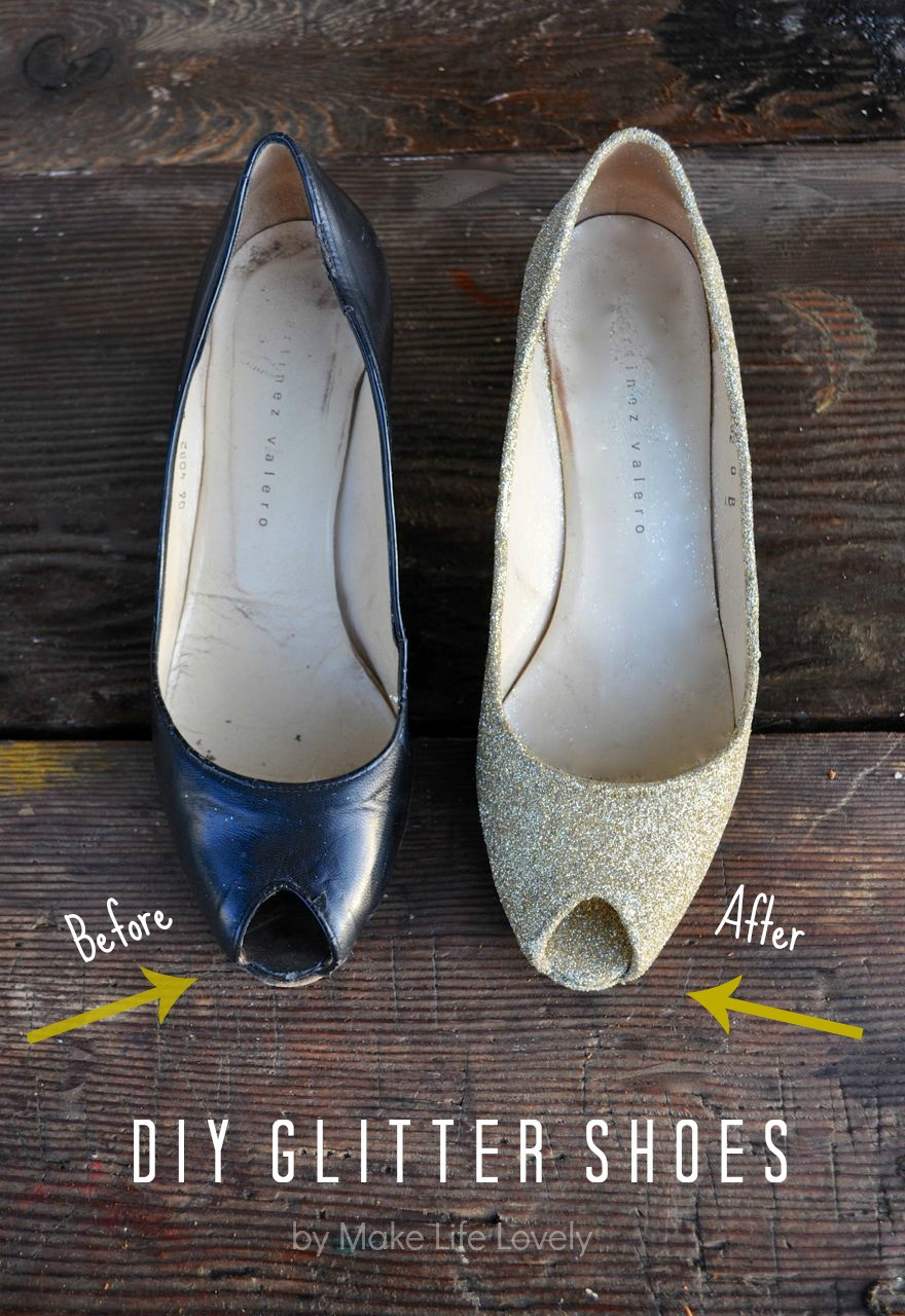 Best ideas about DIY Glitter Shoes
. Save or Pin DIY Glitter Heels Make Life Lovely Now.