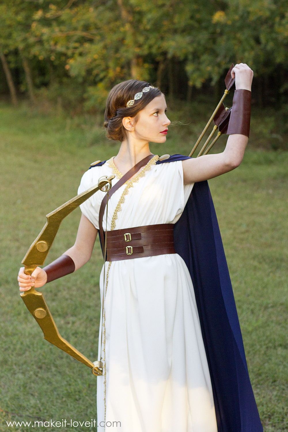 Best ideas about DIY Goddess Costume
. Save or Pin DIY Greek Goddess Costume ARTEMIS Now.