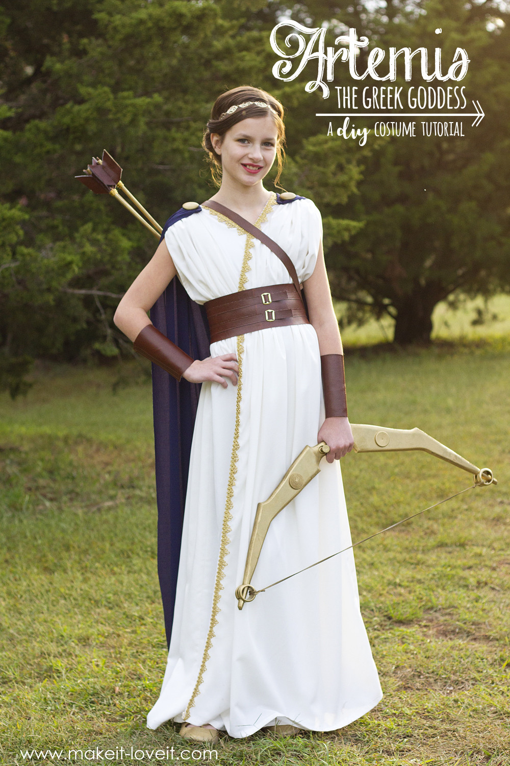 Best ideas about DIY Goddess Costume
. Save or Pin DIY Greek Goddess Costume ARTEMIS Now.